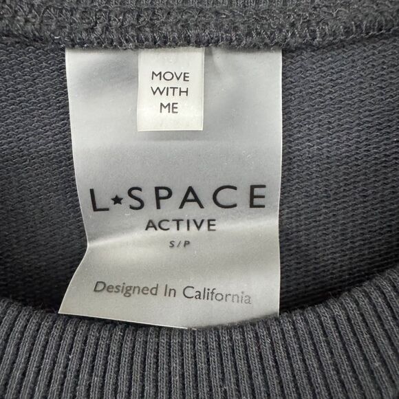 L Space Active Dress Women S Black Groove Crew Neck Blouson Bodice Elastic Waist - Picture 2 of 14